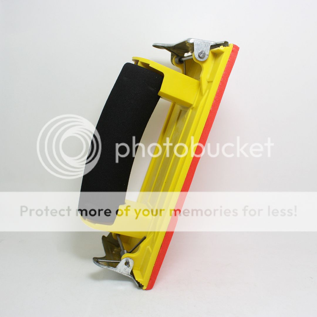 Plastic Plastering Trowel Foam Base Sand Paper Frame Holder Two Clips Block eBay